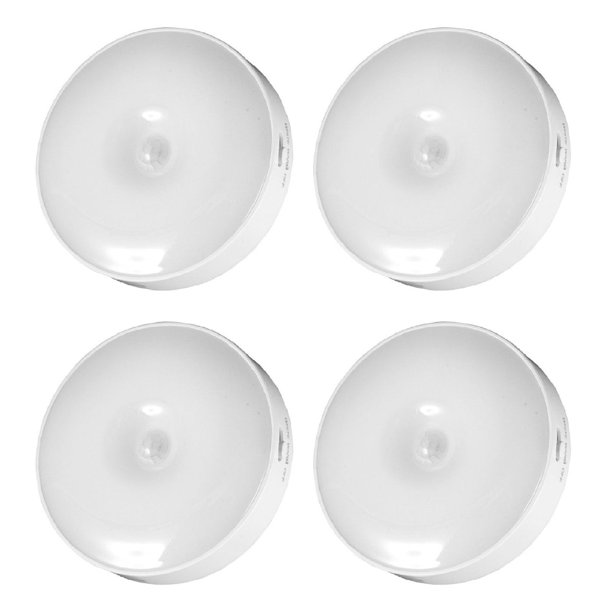 4Pcs Motion Sensor Night Light Rechargeable LED Lamp Auto On Off Warm White Lighting for Home