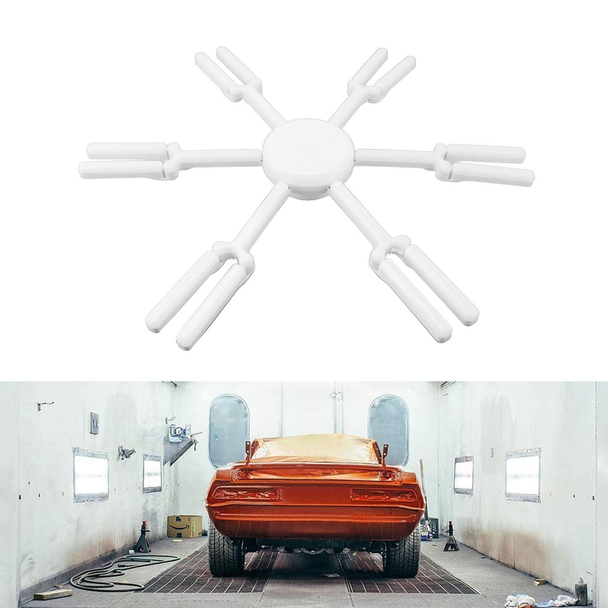 LED Garage Light 120W with 6 Adjustable Panels E27 Super Bright Bulb Deformable Garage Ceiling Light 6000 to 6500K 85 to 265V White