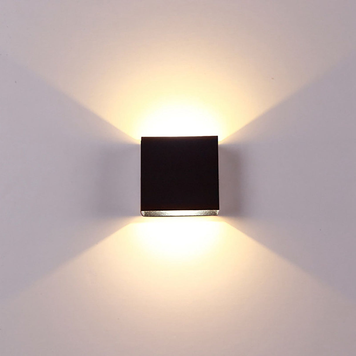 Modern LED Wall Sconce Aluminum Indoor LED Wall Mounted Lamp for Bedroom Hallway Black 10W Warm Light 3000K