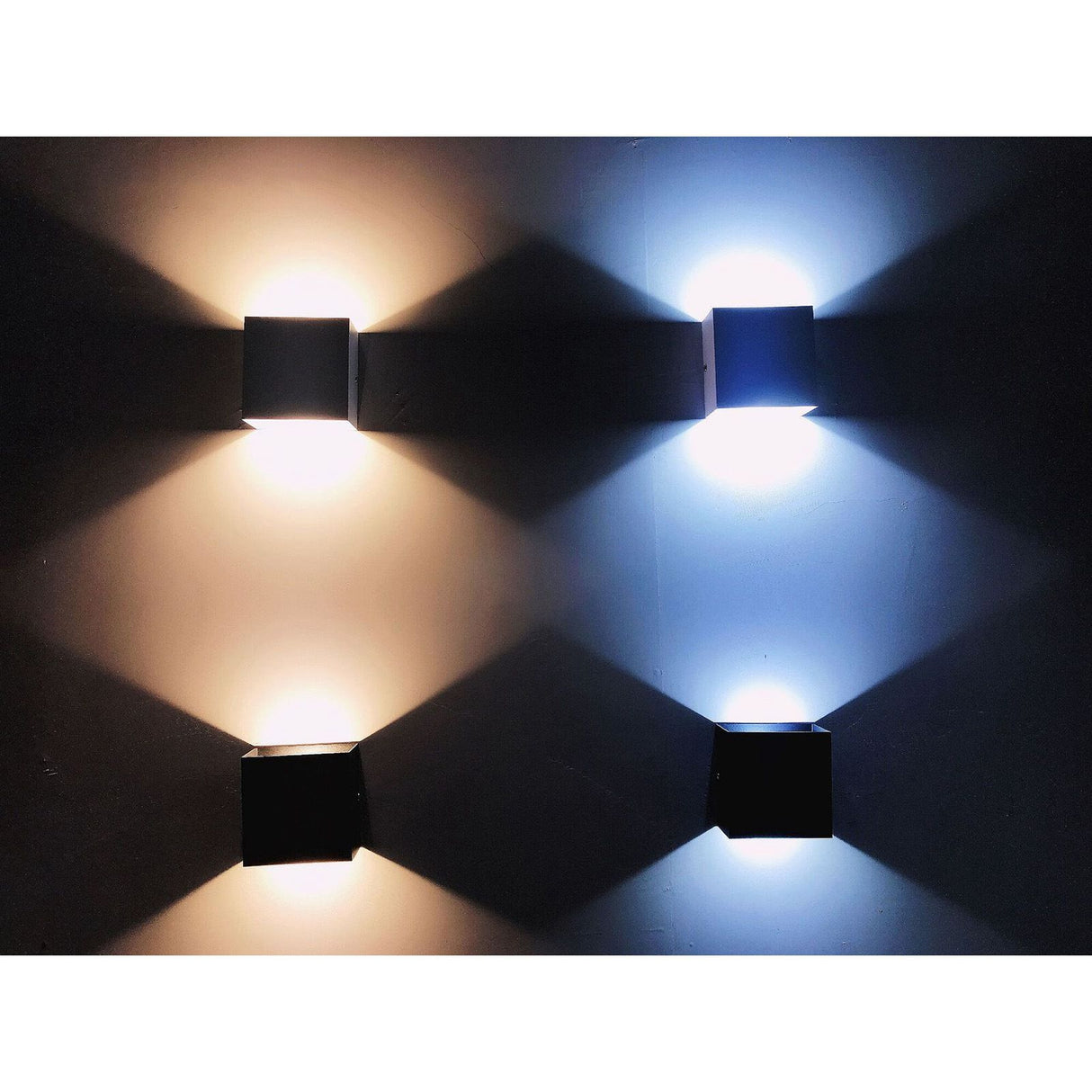 Modern LED Wall Sconce Aluminum Indoor LED Wall Mounted Lamp for Bedroom Hallway Black 10W Warm Light 3000K