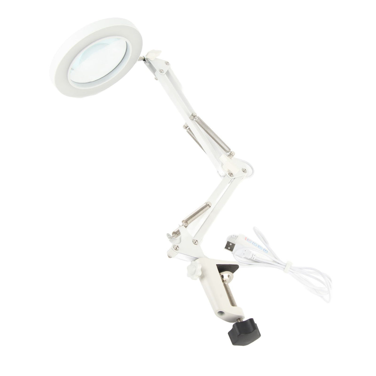 Magnifying Desk Lamp 5X Magnification 72 LED Beads 3 Light Modes Dimmable Lighted Magnifying Glass for Family Office