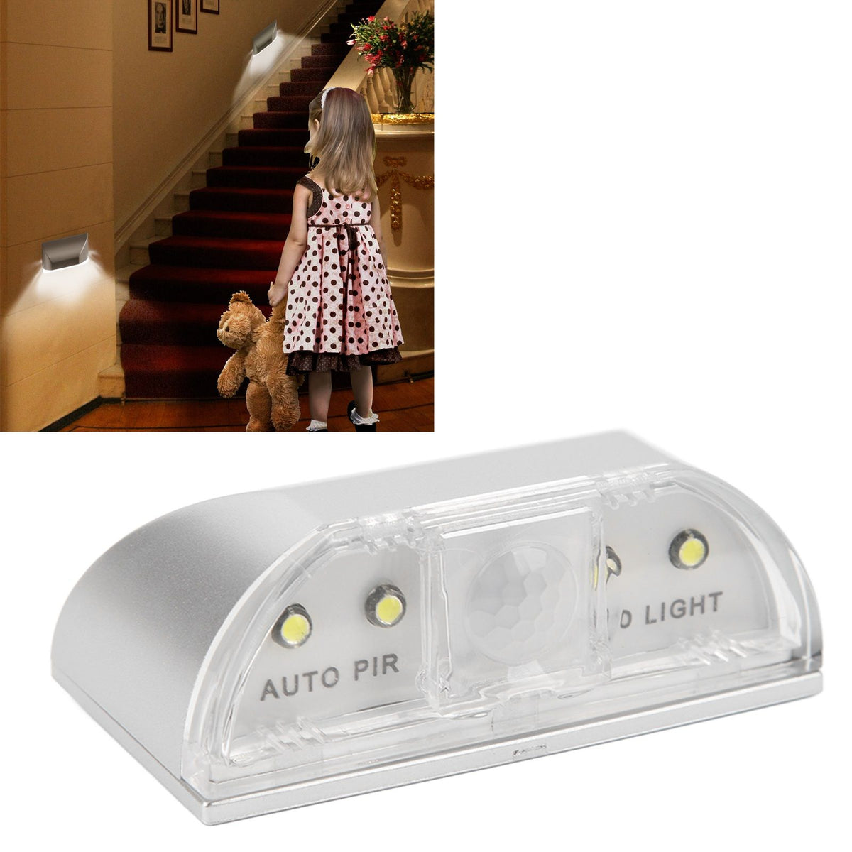 LED Door Keyhole Light Battery Operated PIR Motion Detector Night Lamp for Toilets Cupboards Kitchen Hallways Stairs