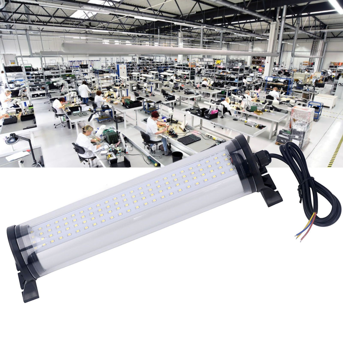LED Work Light 10W 1050LM IP66 Water Oil Proof Explosion Proof Machine Tube Lamp for Workshop Factory Garage 220V