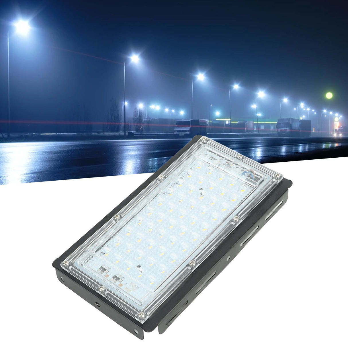 50W LED Street Light Warm White LED Street Lamp Outdoor Waterproof Courtyard Light 180‑240V