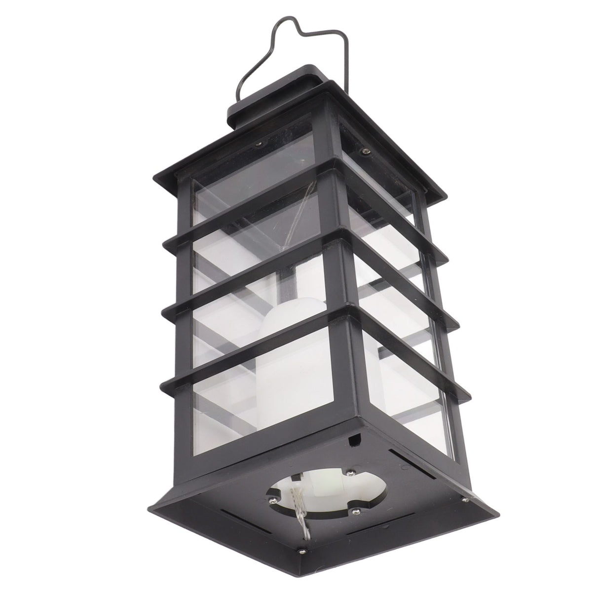 2Pcs Solar Hanging Lantern Candle Design LED Solar Outdoor Light Decor for Pathway Yard Lawn
