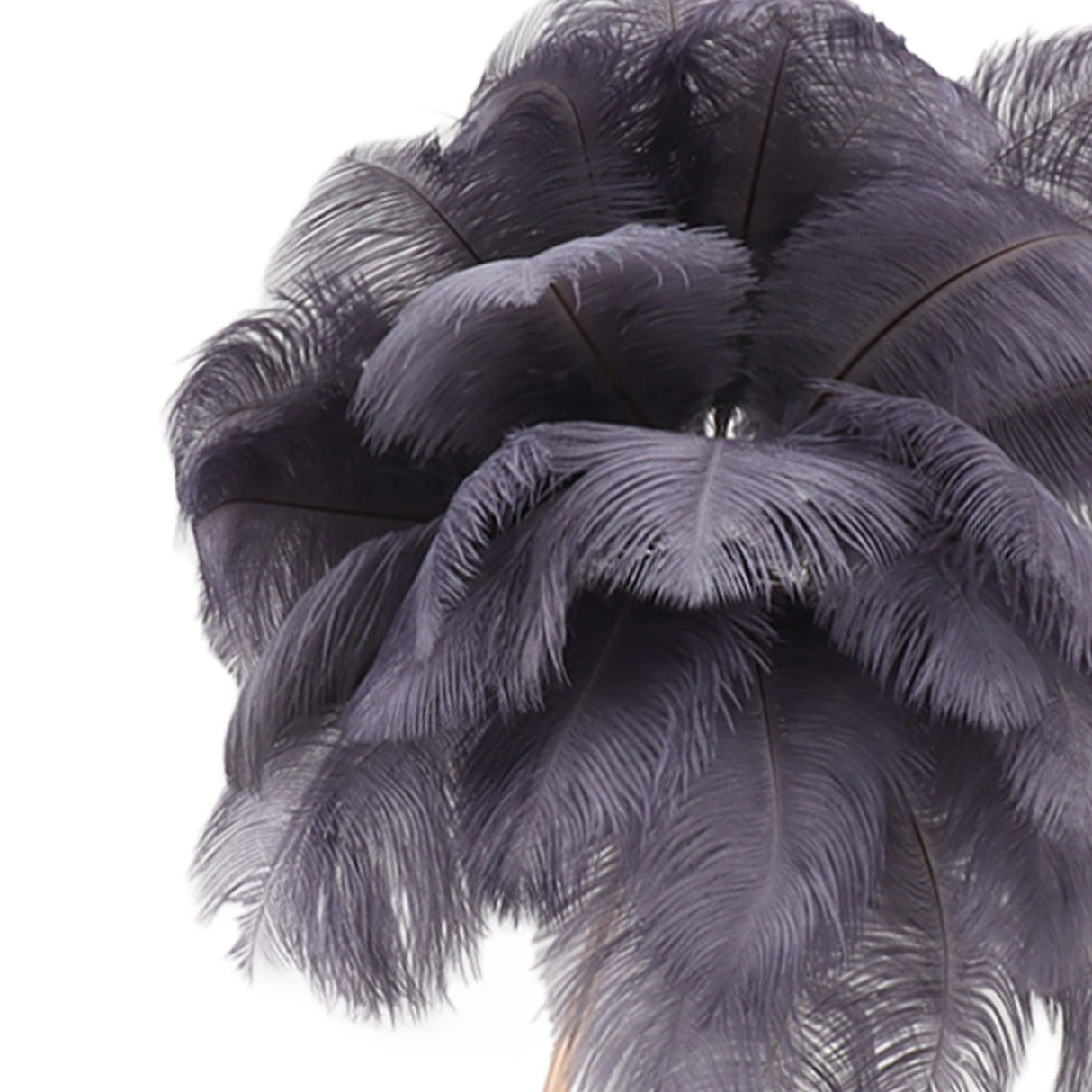 Ostrich Feather Table Lamp Rechargeable Modern Romantic Decoration Lamp Bedroom Bedside Lamp for Home Decoration Grey