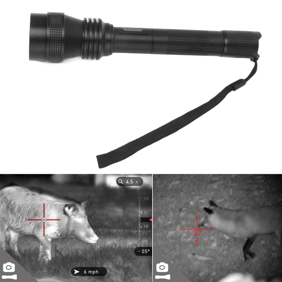 IR Flashlight Zoomable Waterproof Night Vision 850nm Infrared Flashlight for Camera Goggles Outdoor Adventure