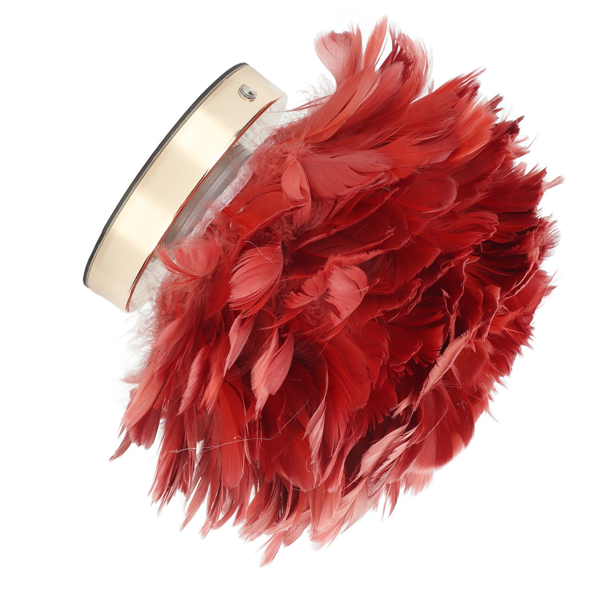 Feather Table Lamp Stepless Dimming USB Charging Touch Control LED Table Lamp for Bedroom Cafe Wine Red