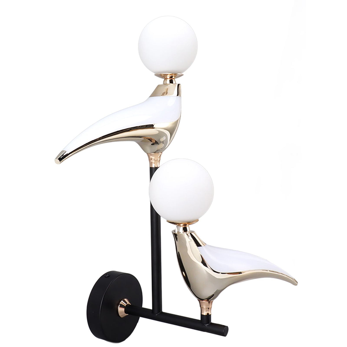 Modern Bird Wall Lamp Double Head Rotatable LED Wall Mounted Light for Living Room Bedroom Bedside 110‑240V