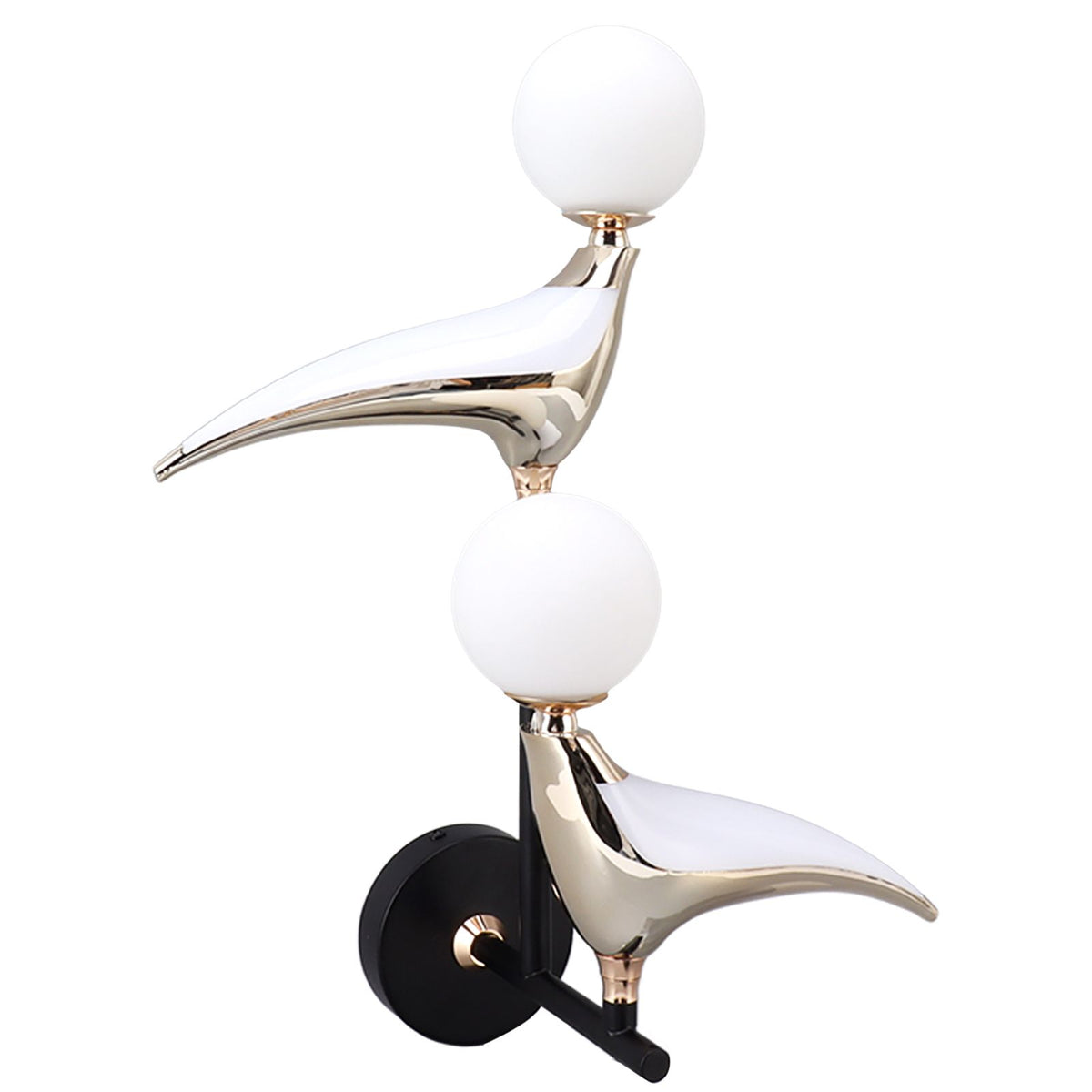 Modern Bird Wall Lamp Double Head Rotatable LED Wall Mounted Light for Living Room Bedroom Bedside 110‑240V