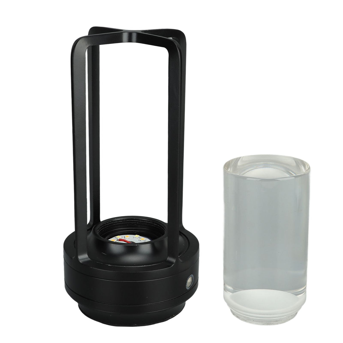 Cordless Table Lamp 3 Colors Stepless Dimming LED Table Lamp Rechargeable Touch Lamp Bedside Nightstand Lamp Black