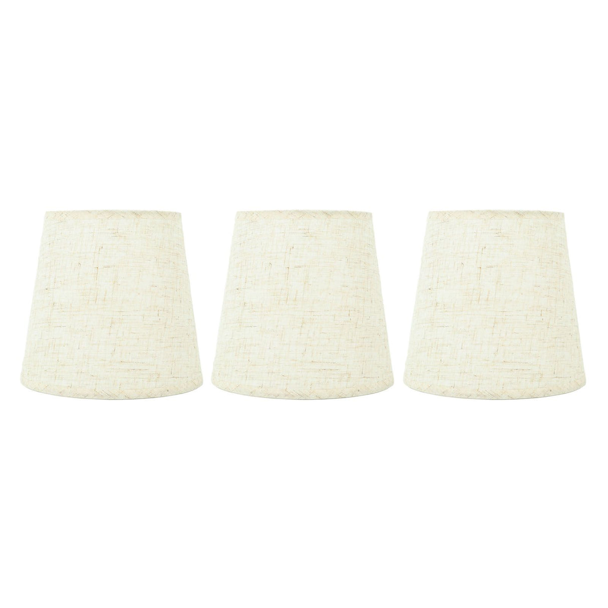 3Pcs Lampshades Hand Crafted Natural Linen Stylish Dustproof Barrel Chandelier Shades For Table Lamps and Floor Light