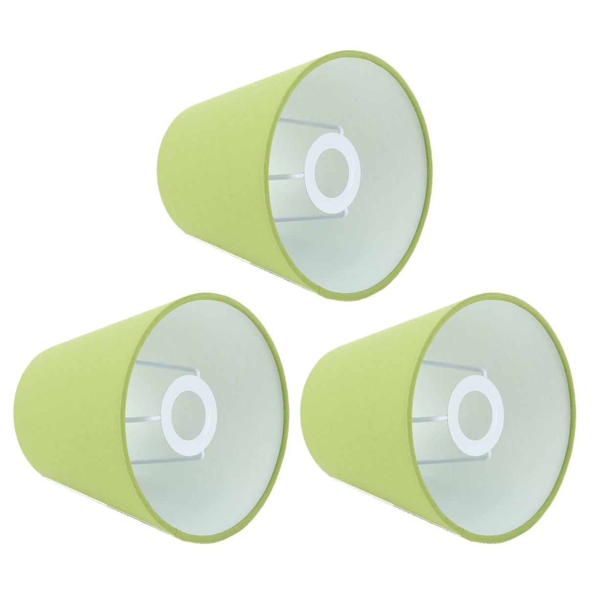 3pcs Cloth Fabric Lampshade Innovative E14 Intervention Type Modern Fabric Lampshade Dust Cover for Bedroom Bedside Pea Green