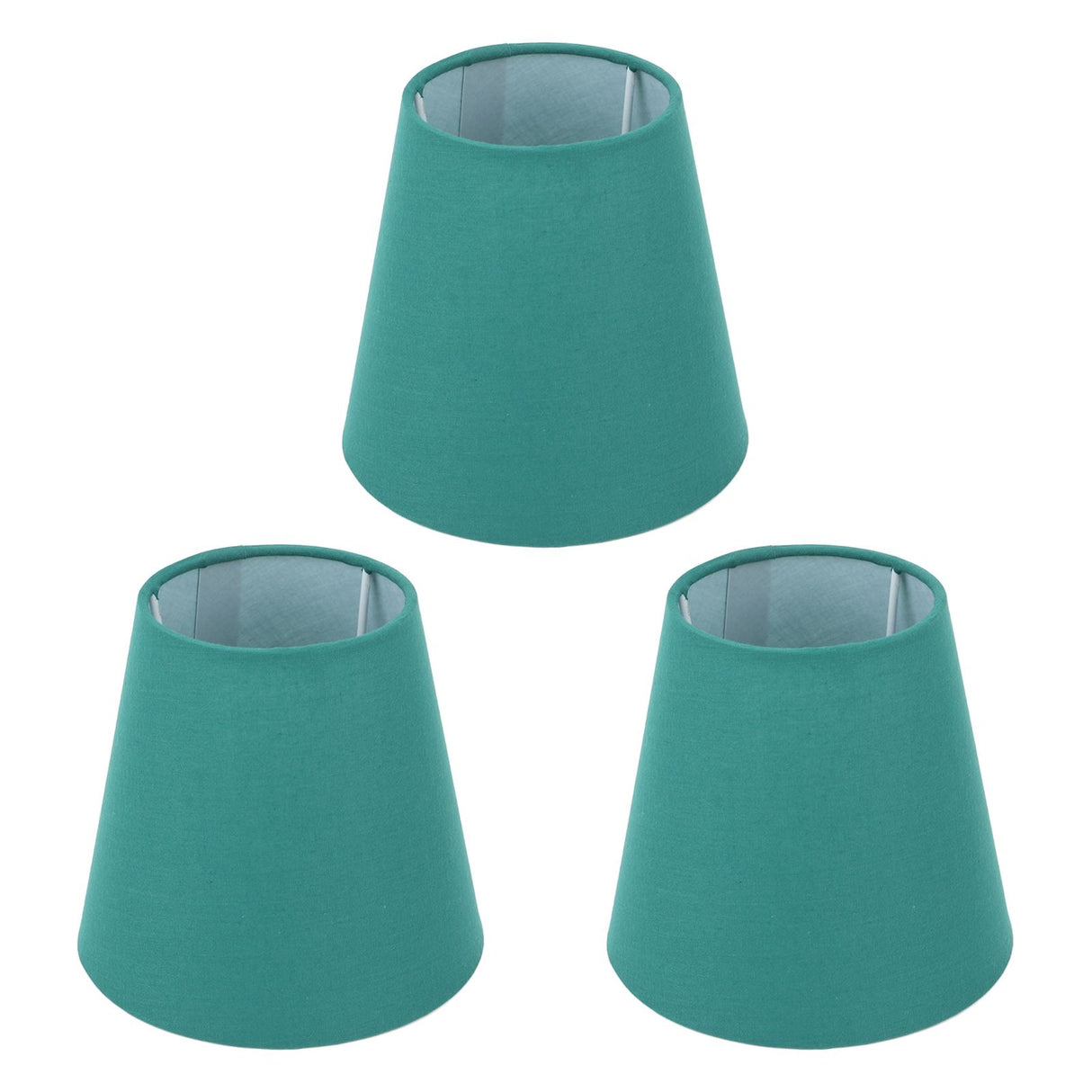 3pcs Cloth Fabric Lampshade Innovative E14 Intervention Type Modern Fabric Lampshade Dust Cover for Bedroom Bedside Dark Green