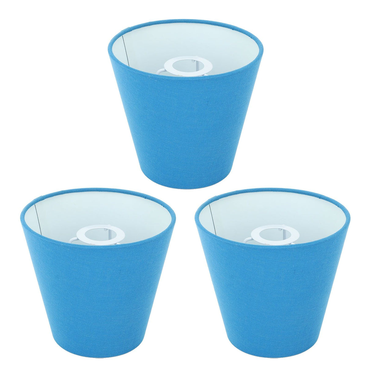 3pcs Cloth Fabric Lampshade Innovative E14 Intervention Type Modern Fabric Lampshade Dust Cover for Bedroom Bedside Retro Blue