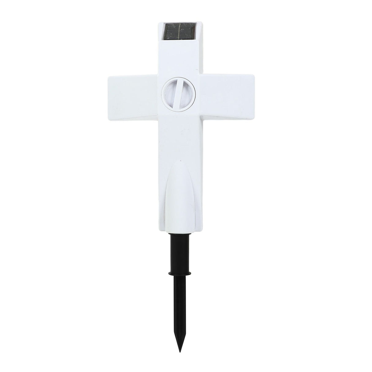 Solar Powered LED Cross Lights Graveside Memorial Headstone Stake Garden Grave Marker for Grave Decorations