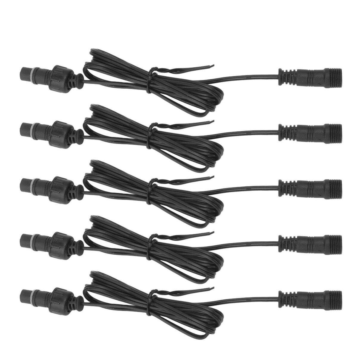 5 Pcs 3.3ft Deck Light Extension Cable 2 Pin IP67 Waterproof Extension Cord Male Female Connector for Outdoor