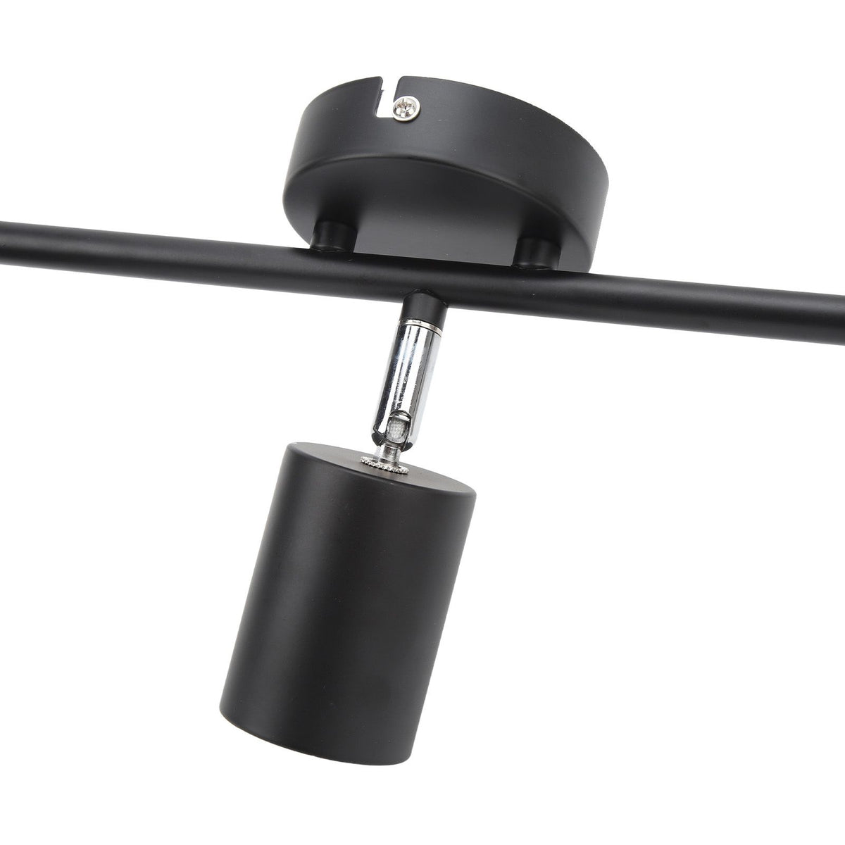 LED Track Light Kit 3 Heads 15.9in Arm 90 Degrees Rotatable Matte Black 3 Light Track Lighting Kit for GU10 Bulb 85‑265V