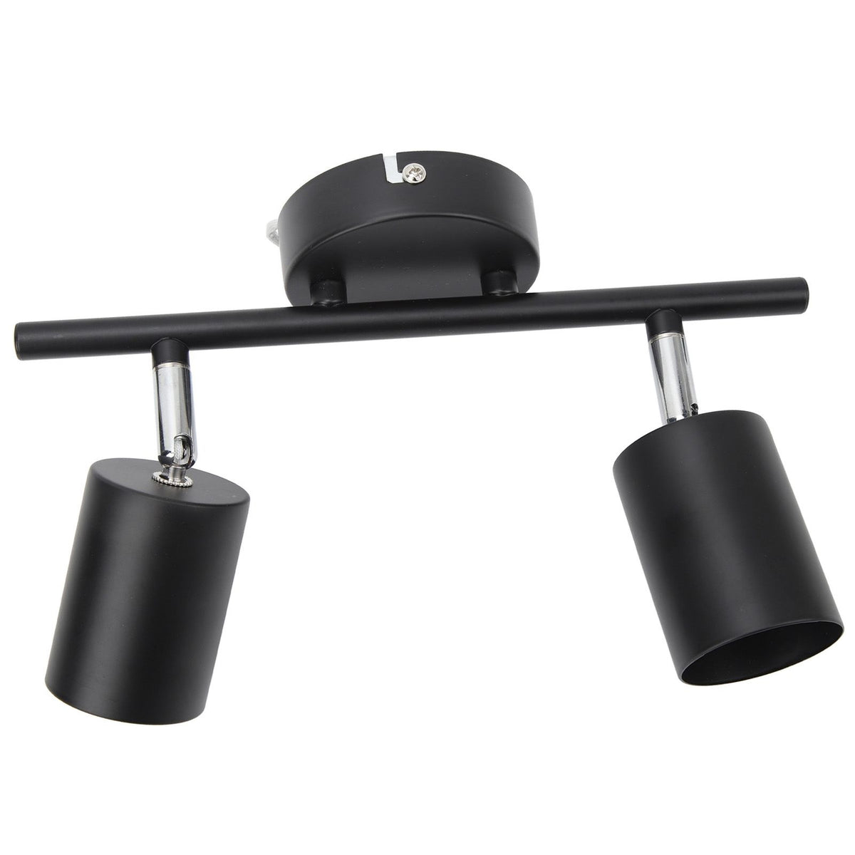 LED Track Light Kit 2 Heads 10.8in Track 90 Degrees Rotatable 2 Light Track Lighting Kit for GU10 Bulb Ceiling