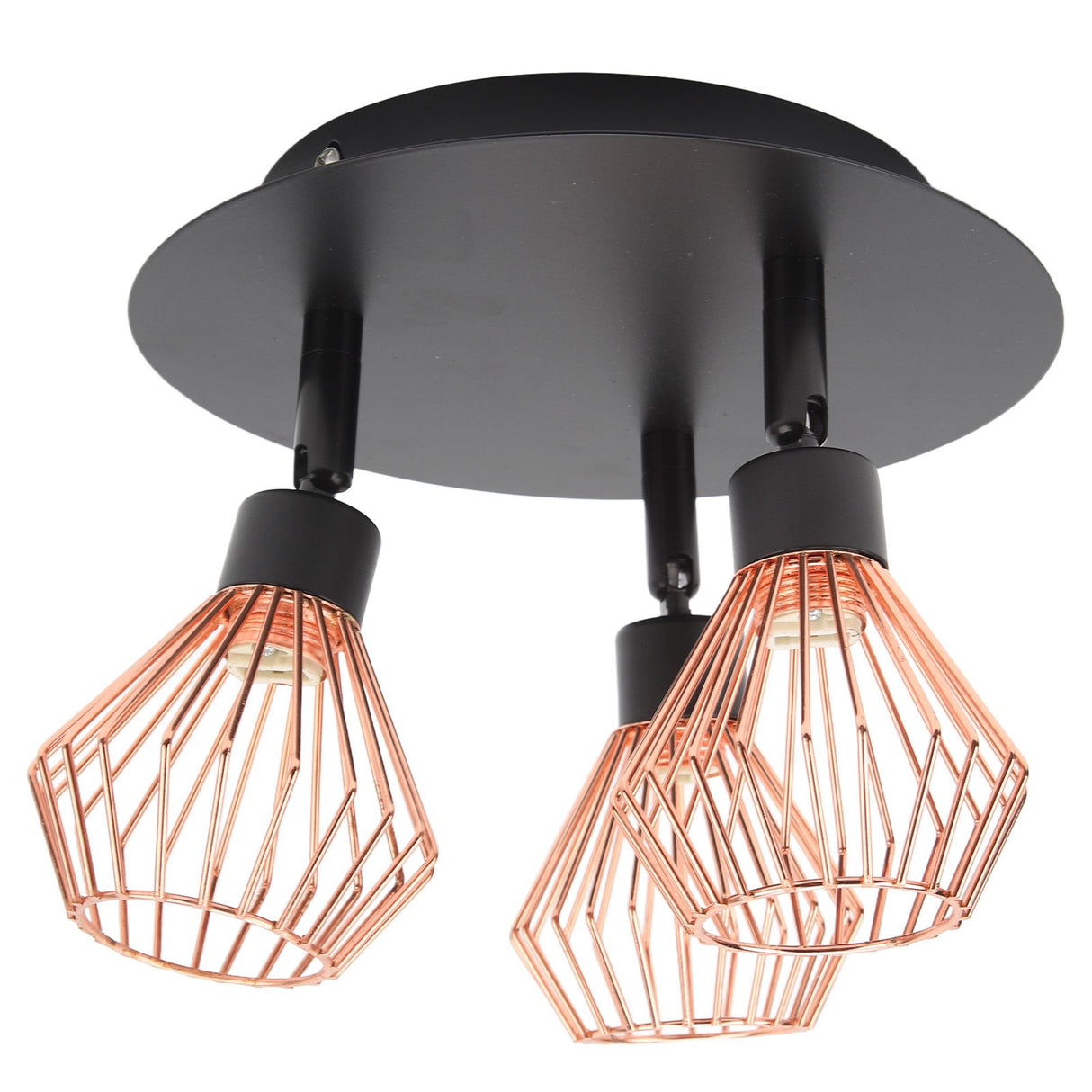 3 Light Fixtures Ceiling Mount Matte Black G9 Bulb Sockets Multi Directional Rotating Light for Farmhouse Hallway 85‑265V