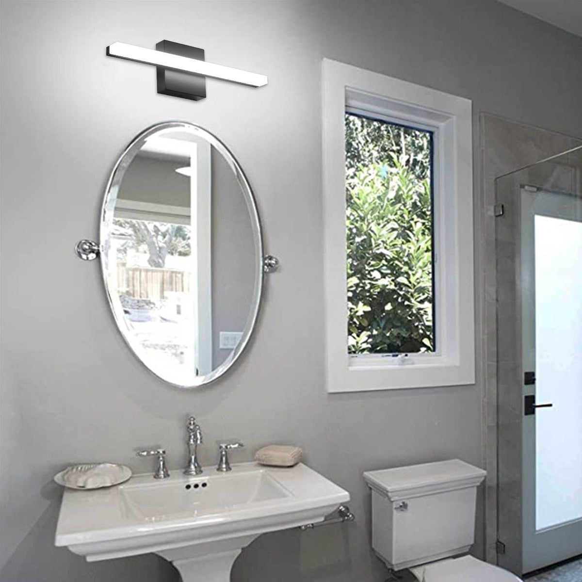 LED Vanity Light 15.7 Inch 6000K White Light Over Mirror Wall Mounted Modern Vanity Light Bar for Bathroom Bedroom 85 to 265V