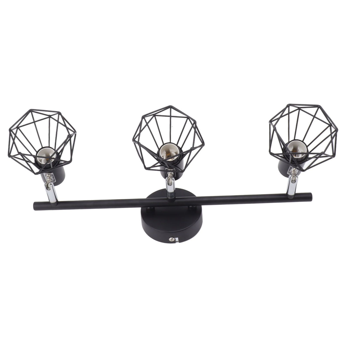 3 Light Track Lighting Kit Rotatable Heads Matte Black Finish Modern Fashionable Ceiling Spotlight 85‑265V