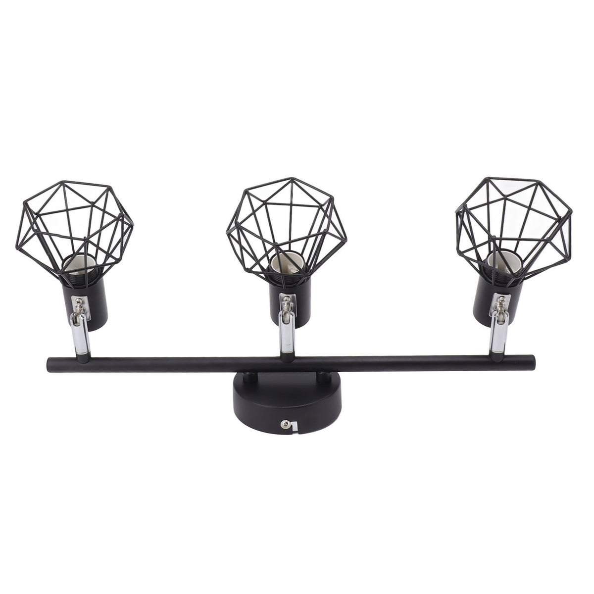3 Light Track Lighting Kit Rotatable Heads Matte Black Finish Modern Fashionable Ceiling Spotlight 85‑265V