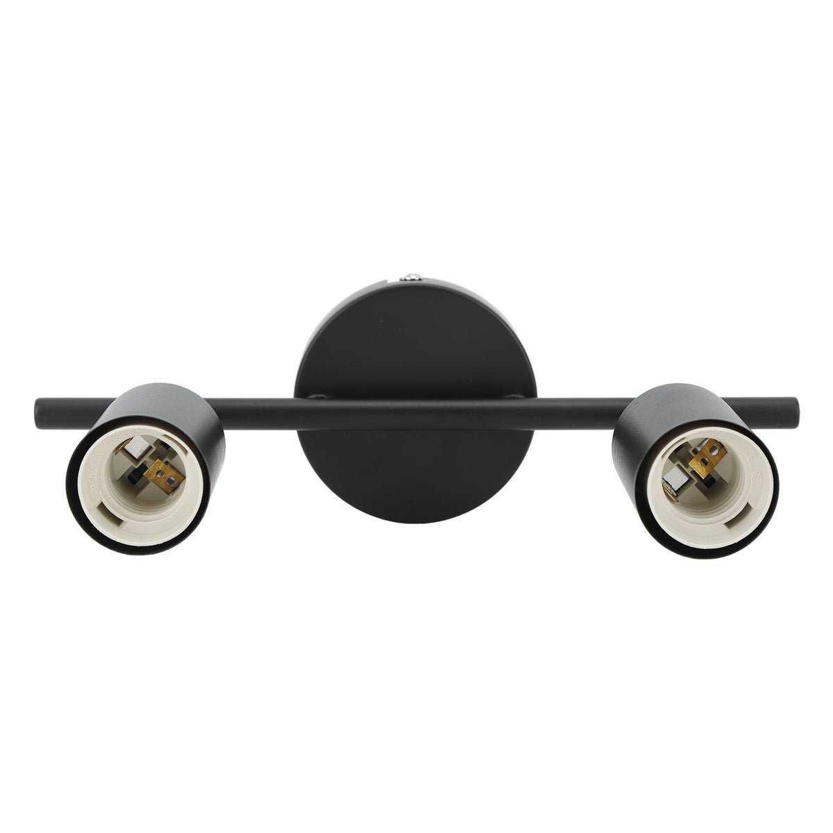 Flush Mount Ceiling Track Light Holder 2 Light Rotating Adjustable Lampholder for E27 Bulb LED Bulbs
