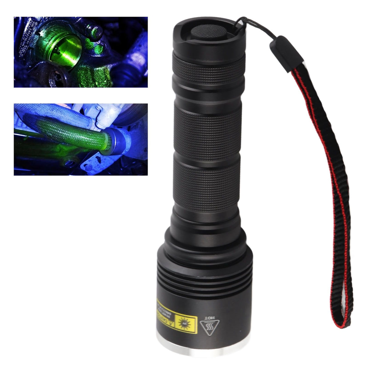 UV Flashlight LED 365nm Blacklight Torch Aluminium Alloy Shell Ultraviolet Flashlight 40W 1800mW