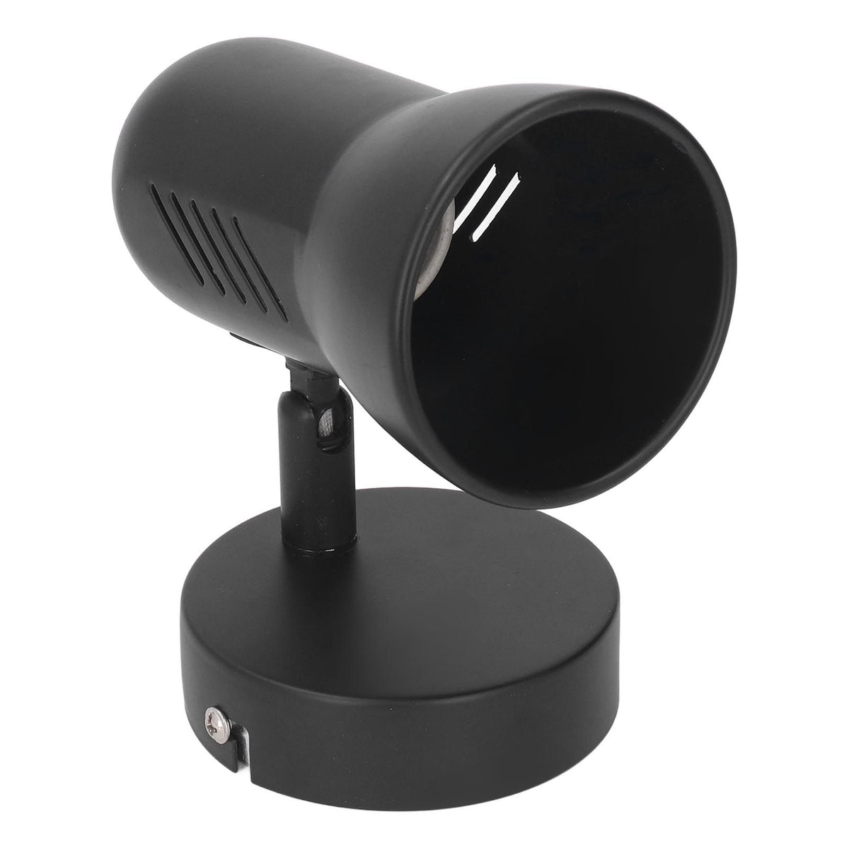 Wall Light Bulb Holder E26 Rotatable Matte Black Easy Installation Wall Mounted Bulb Socket for Bedroom Office 85‑265V