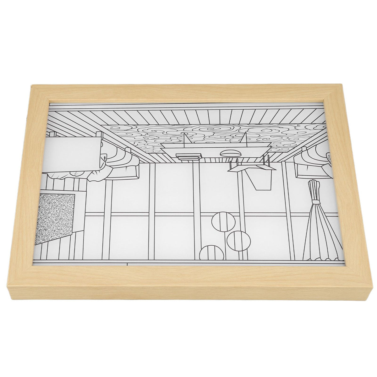 LED Decorative Light Painting USB Powered Japan Anime Style Seaside Modern Simulate Sunshine Drawing Night Light for Bedroom Living Room Office L