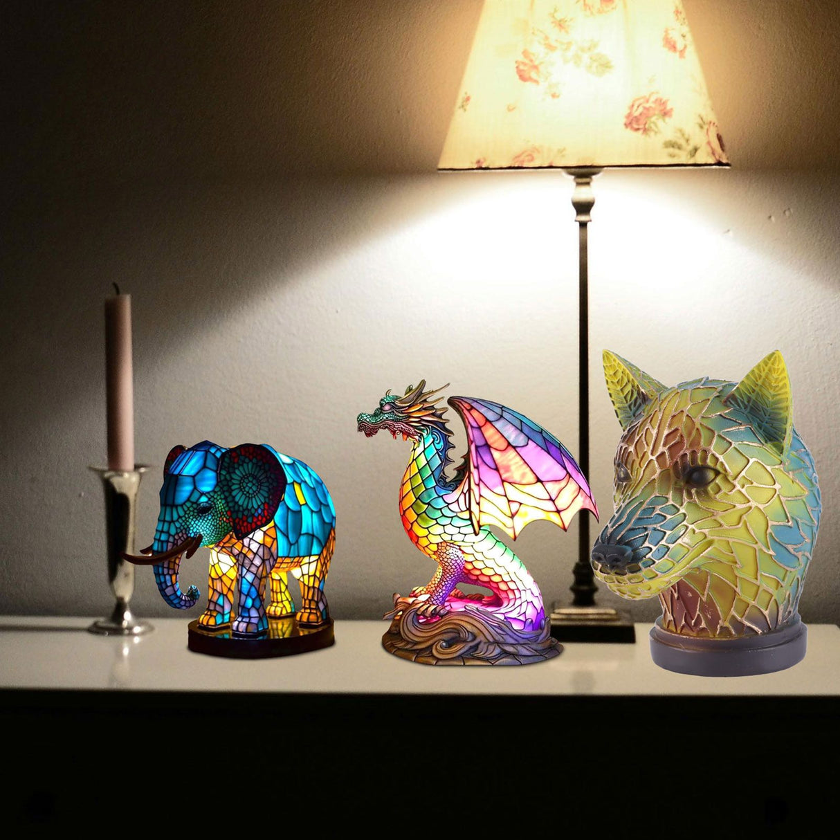 Animal Desk Lamp Cartoon Animal Bedside Lamp Home Decor Table Light for Living Room Bedroom