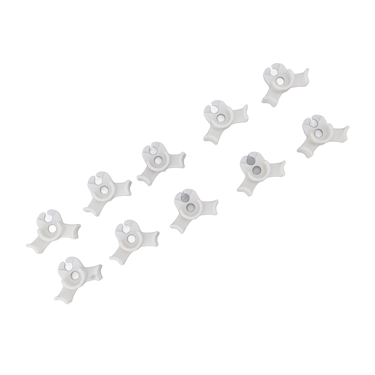 20Pcs Plant Bender Plastic Low Stress 90 Degree Angle Adjustable Plant Training Clips for Green House Garden White