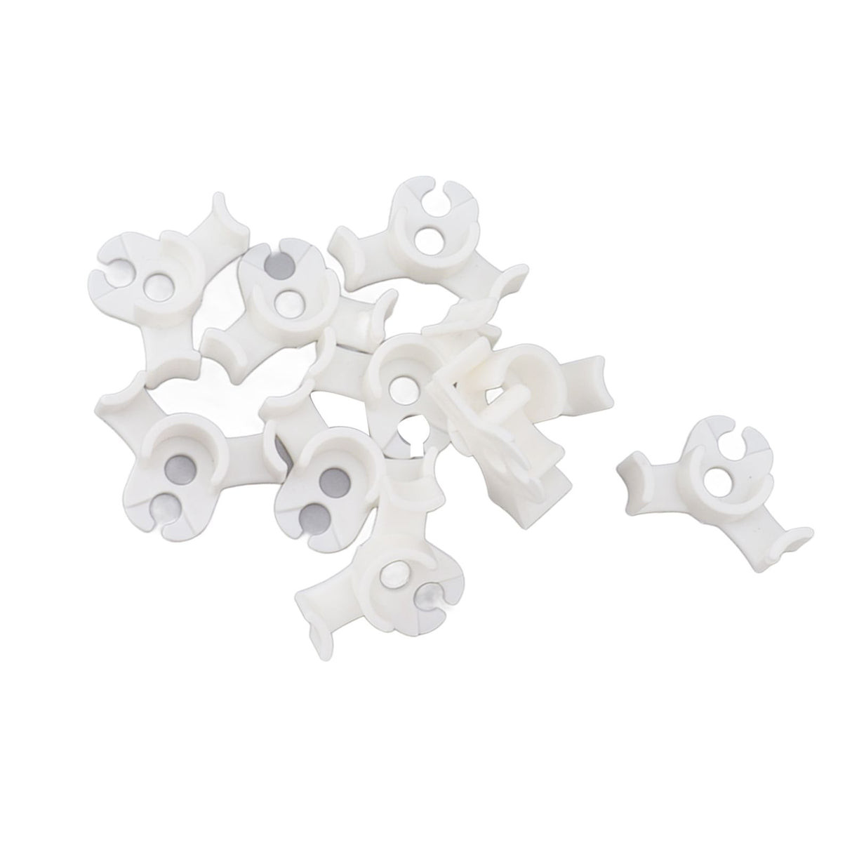 20Pcs Plant Bender Plastic Low Stress 90 Degree Angle Adjustable Plant Training Clips for Green House Garden White