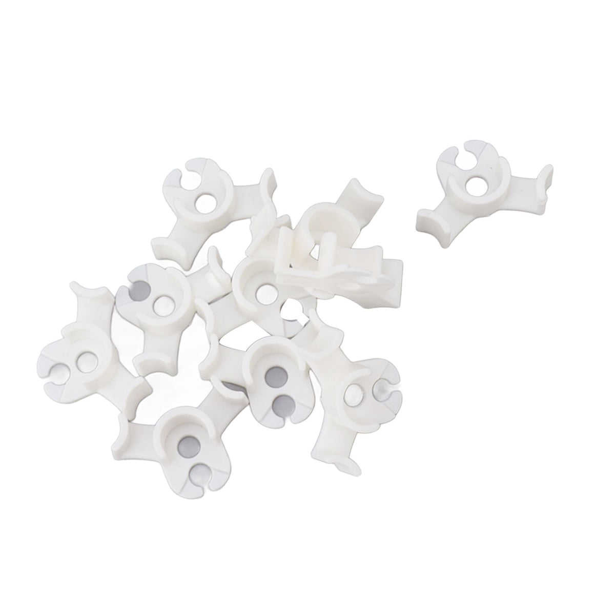 20Pcs Plant Bender Plastic Low Stress 90 Degree Angle Adjustable Plant Training Clips for Green House Garden White