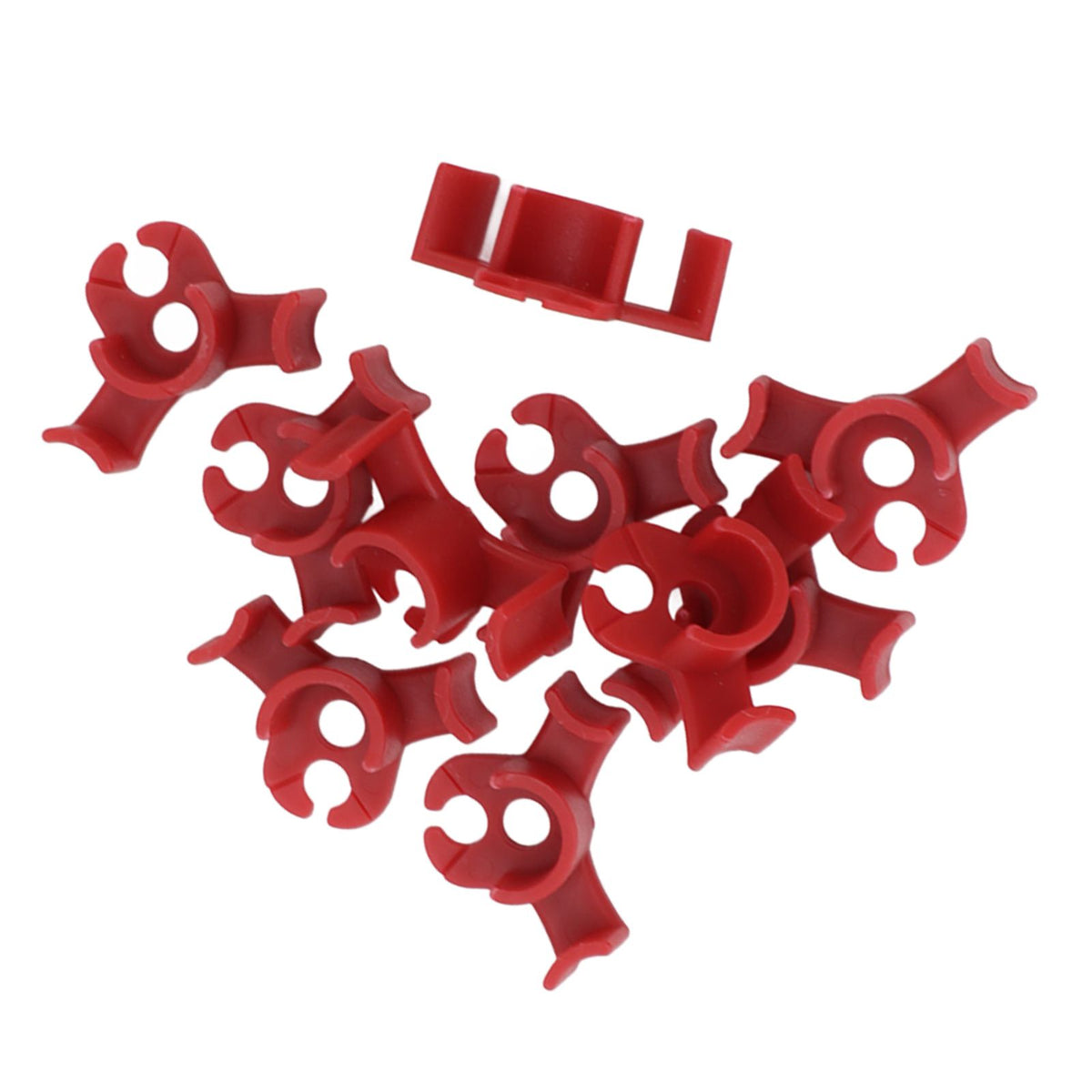 20Pcs Plant Bender Plastic Low Stress 90 Degree Angle Adjustable Plant Training Clips for Green House Garden Red