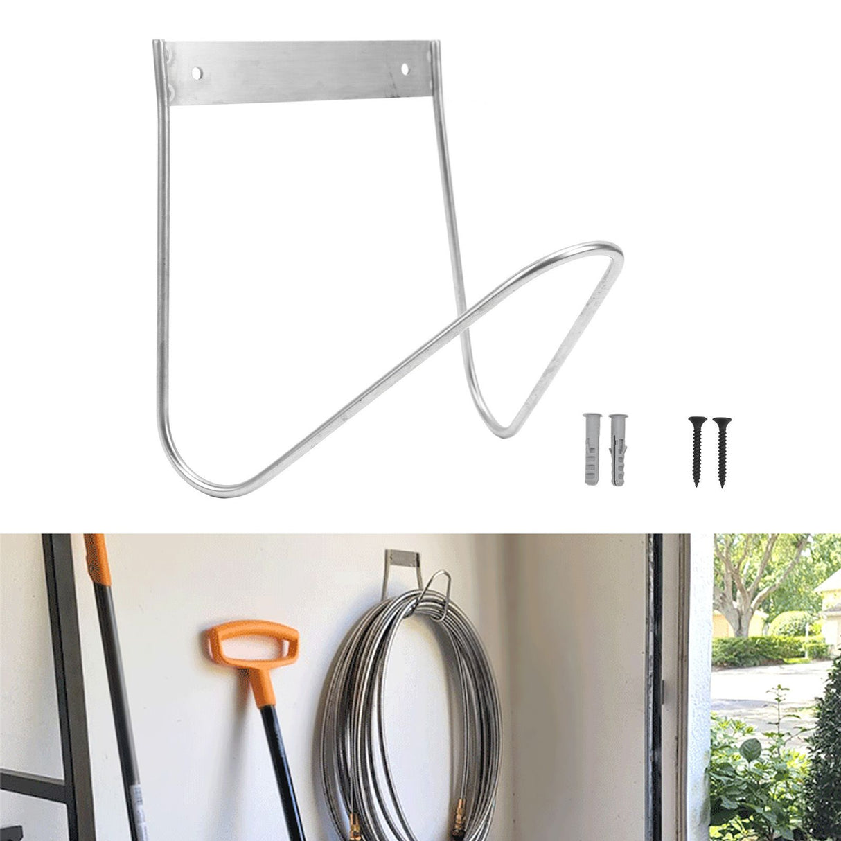 Garden Hose Holder Heavy Duty Wall Mounted Water Hose Holder Small Wall Mount Garden Hose Hook