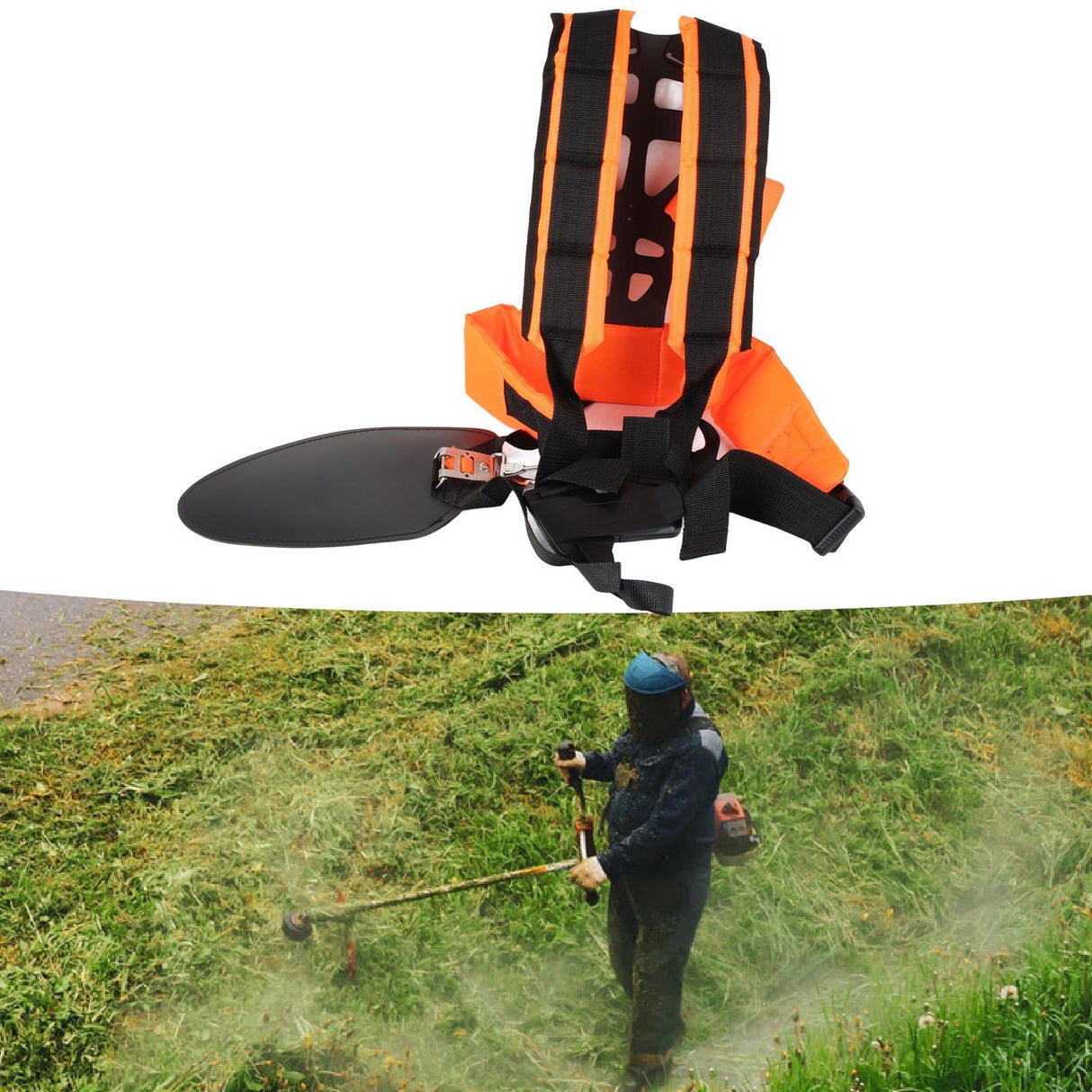 Lawn Mower Shoulder Strap Ergonomic Adjustable Universal Brush Cutter Strap Garden Machinery Accessory