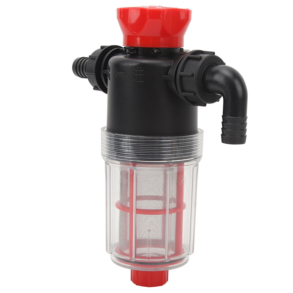 Water Pump Strainer Filter with 60 Mesh Stainless Steel Filter Screen High Flow Pipeline Filter Transparent Design 19mm Interface ( G3/4 Pipe)