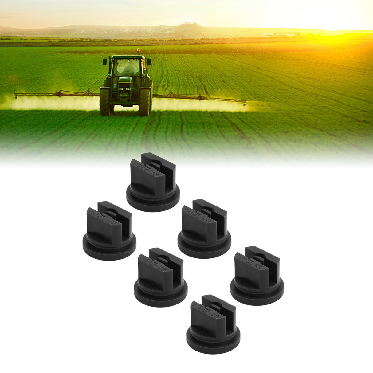 20 Pcs Flat Fan Spray Tip Uniform Spray Distribution 110 Degree Agricultural Sprayer Atomizing Nozzle 30.68mm Bore Diameter