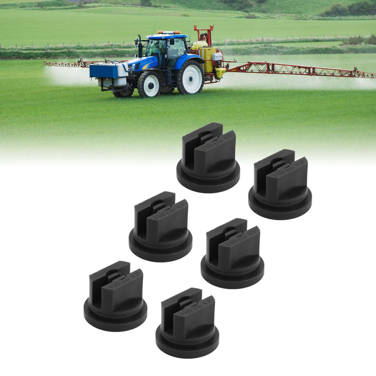 20 Pcs Flat Fan Spray Tip Uniform Spray Distribution 110 Degree Agricultural Sprayer Atomizing Nozzle 30.68mm Bore Diameter