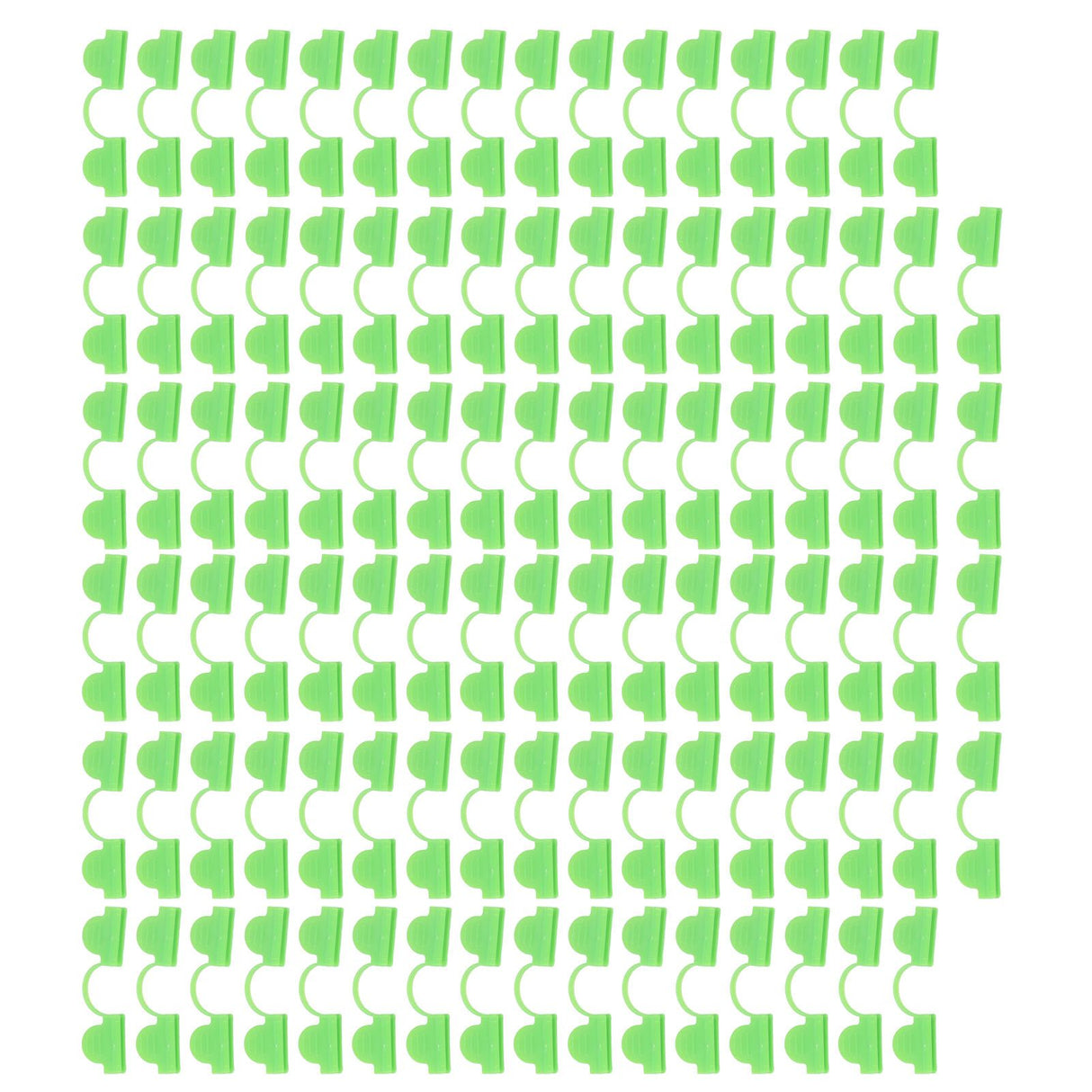 100PCS Greenhouse Clamp Plastic Double Head Shading Garden Hoop Greenhouse Clip Fiberglass Gardening Supplies 6mm Light Green