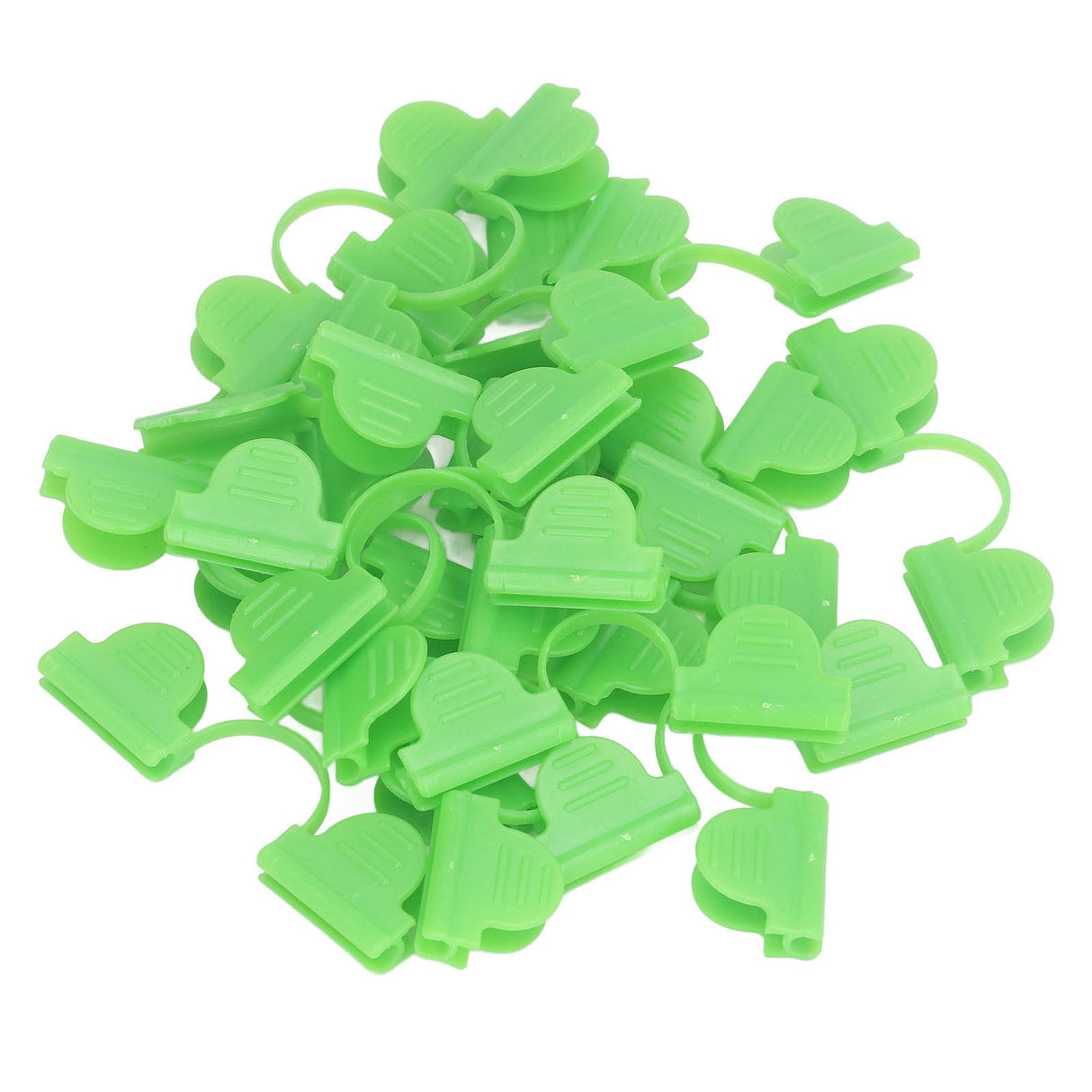 100PCS Greenhouse Clamp Plastic Double Head Shading Garden Hoop Greenhouse Clip Fiberglass Gardening Supplies 6mm Light Green