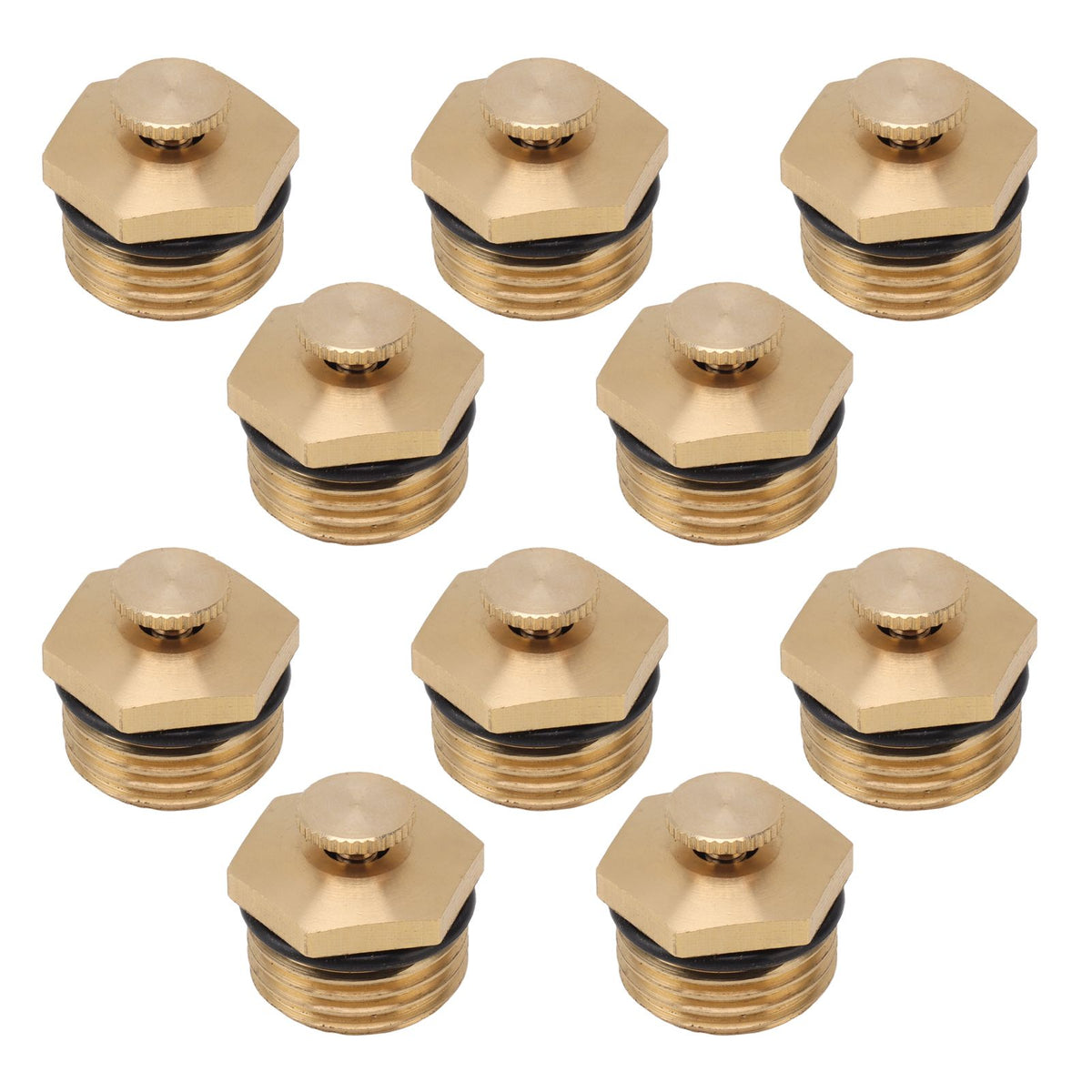 20PCS Brass Misting Nozzles 1/2 Inch Adjustable Dust Removal Cooling Atomizers Nozzles for Lawn Garden