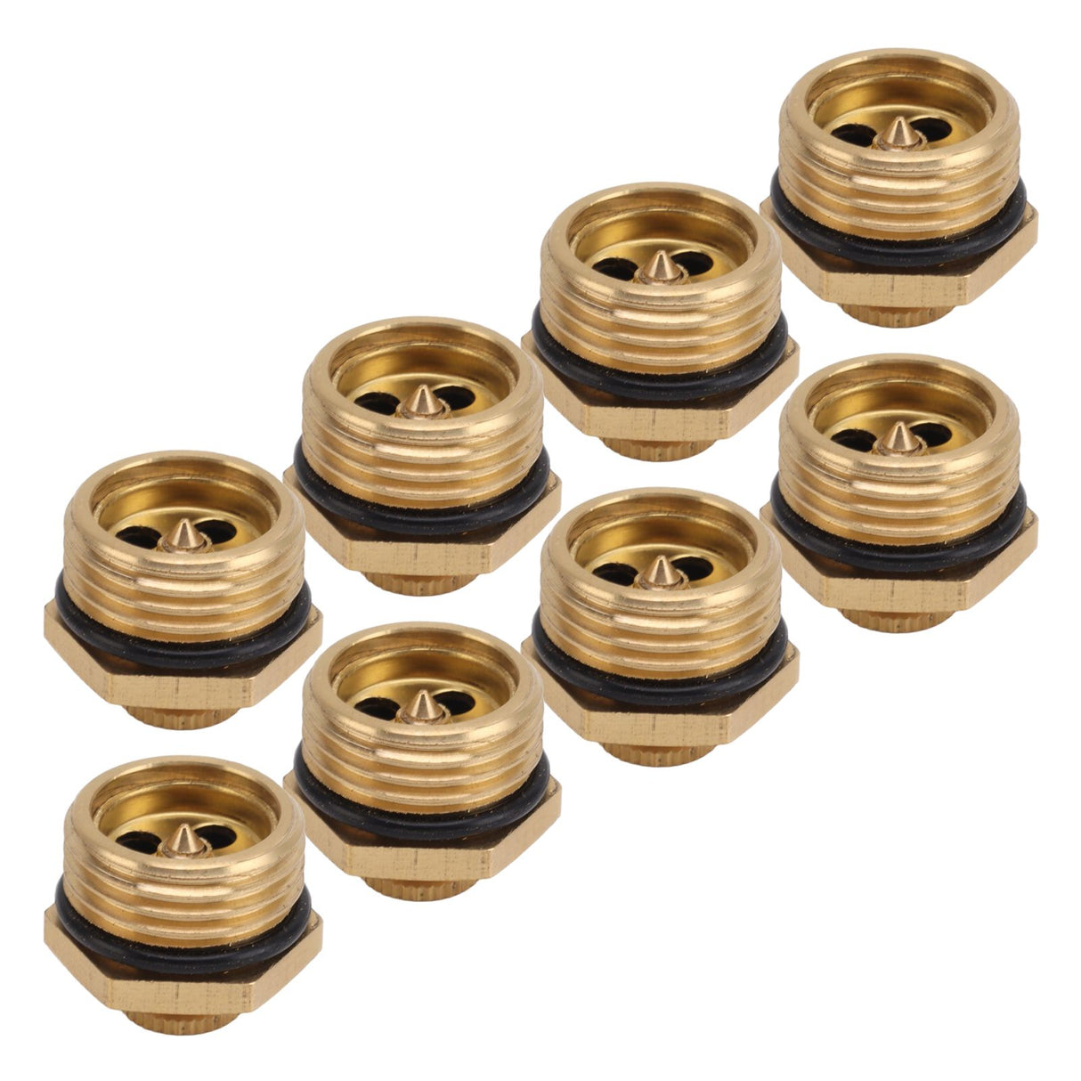 20PCS Brass Misting Nozzles 1/2 Inch Adjustable Dust Removal Cooling Atomizers Nozzles for Lawn Garden