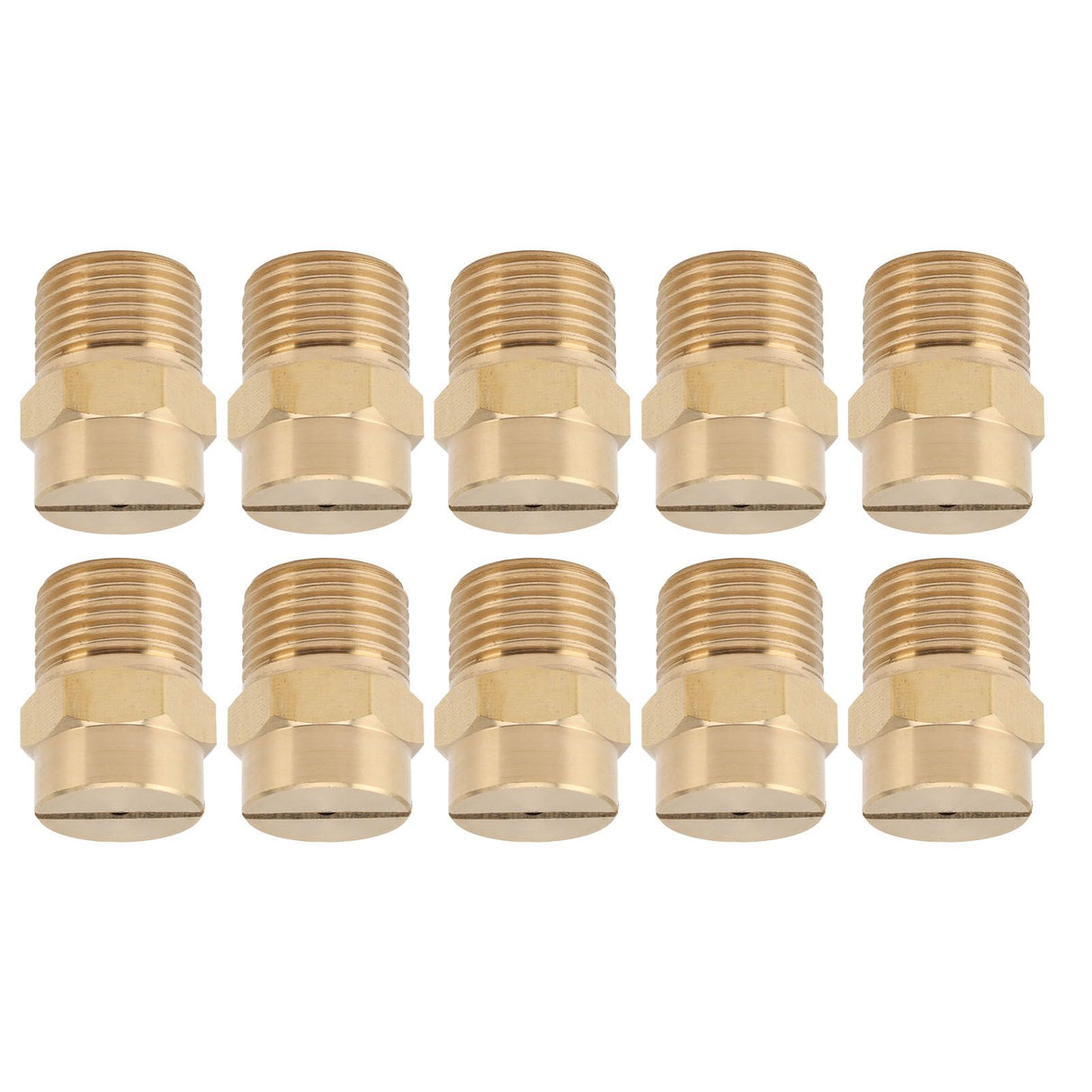 10PCS Directional Slot Nozzle Brass Cooling Misting Rustproof Heat Resistant Water Hose Nozzle for Lawns Vegetable Gardens 4 Point Thread