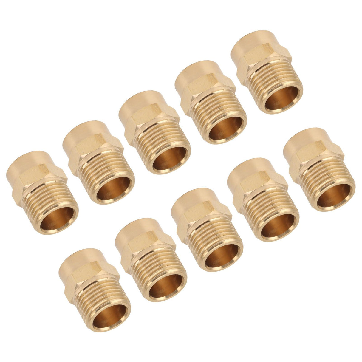 10PCS Directional Slot Nozzle Brass Cooling Misting Rustproof Heat Resistant Water Hose Nozzle for Lawns Vegetable Gardens 4 Point Thread