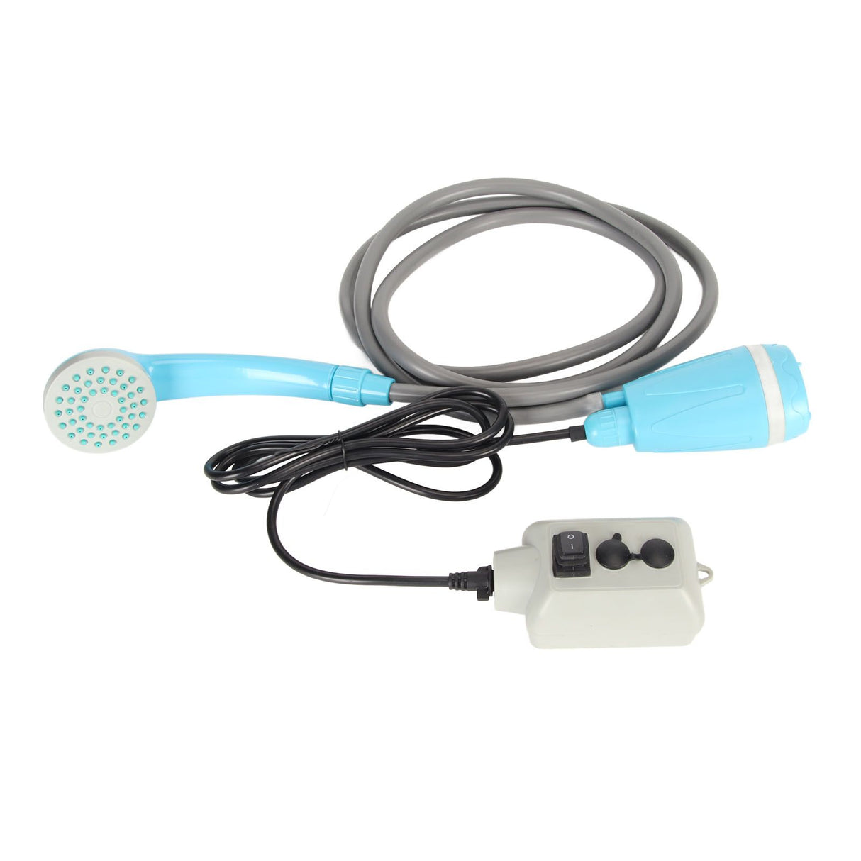 Portable Outdoor Shower Kit USB Rechargeable Camping Shower Set with Water Pump Blue