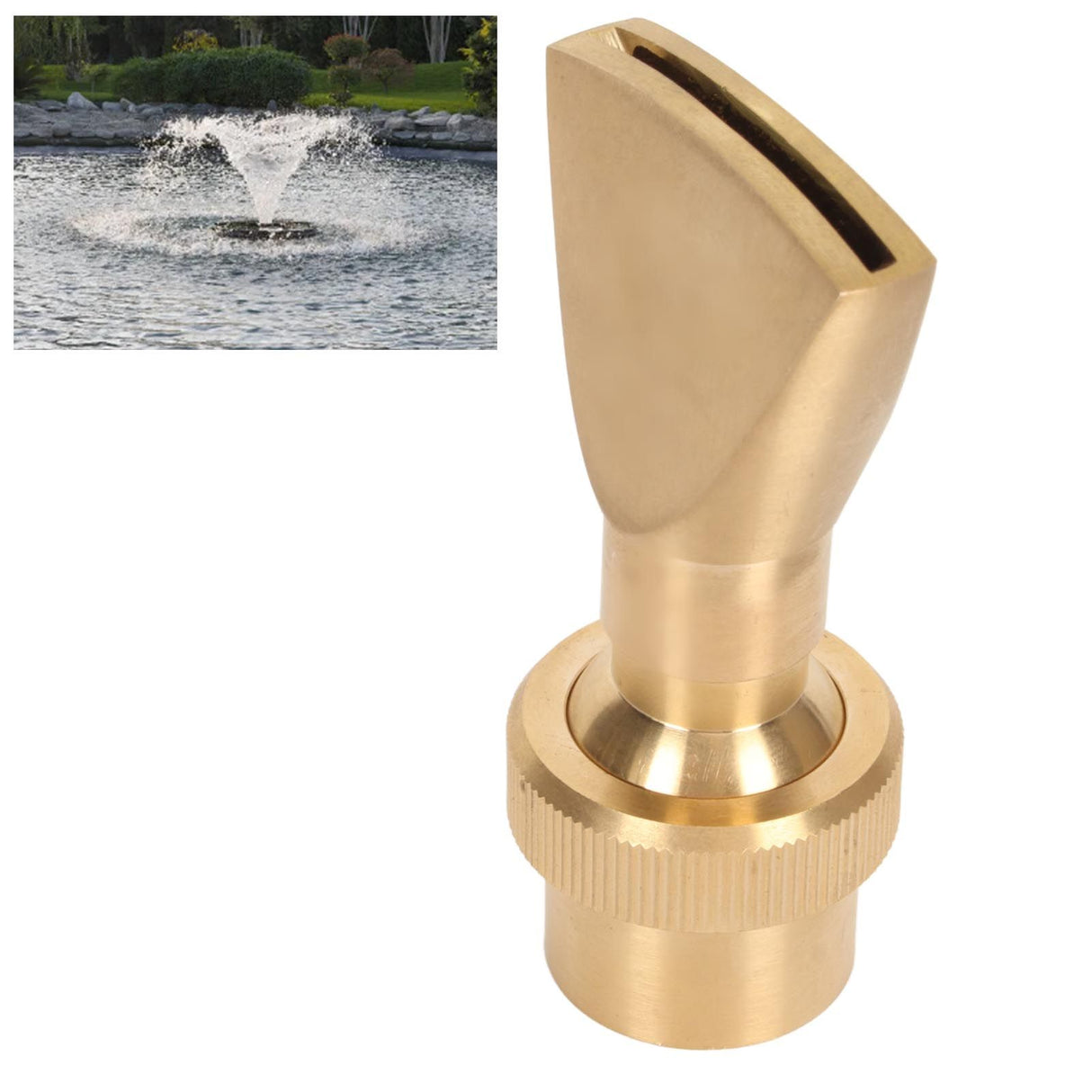 Fountain Nozzle Brass G3/4 Female Thread 25mm Narrow Fan Shaped Pond Sprinkler for Garden Pond Amusement Park Museums
