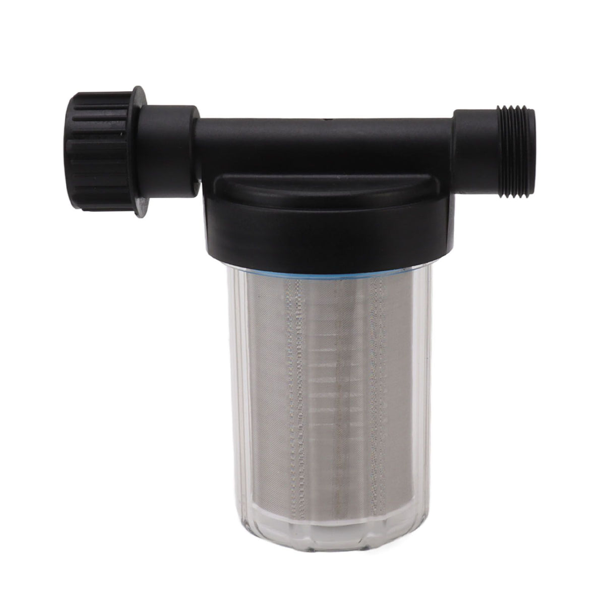 G3/4 Garden Hose Filter Water Pump Strainer Filter Stainless Steel Filter Screen Transparent Design Garden Hose Sediment Filter